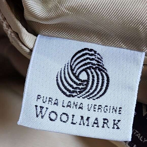 Canali Mens Two-Button Beige Plaid Wool Blazer Jacket Size 44R - Picture 7 of 11